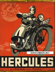 Hercules Motorrad Plakat Motiv 1930  her-po01