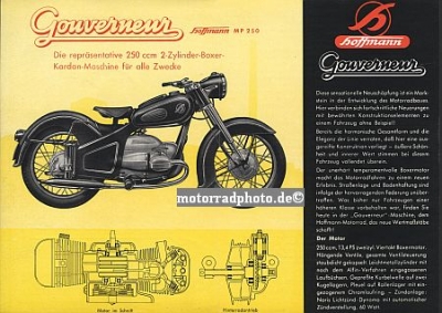 Preview: Hoffman Motorrad Prospekt Typ Gouverneur 250 4 Seiten  1953 hoff-p532 Preview: Hoffman Motorrad Prospekt Typ Gouverneur 250 4 Seiten  1953 hoff-p532