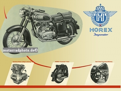 Horex Motorcycle Poster Imperator 1954        ho-po01