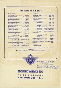 Preview: Horex Motorrad Prospektblatt Typ Regina  2 Seiten  1954  hor-p54-reg2