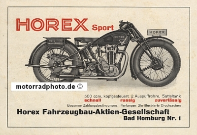 Horex Motorcycle Poster Super Sports  500ccm ohv 1929     ho-po02