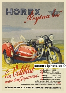 Horex Motorcycle Poster Regina 400 1953        ho-po03