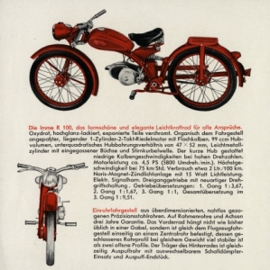 Preview: Imme Motorrad Prospekt  Typ Imme 100 6 Seiten 1951  im-p51
