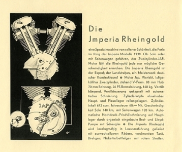 Imperia Motorrad Prospekt 12 Seiten 1930 imp-p30