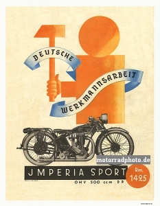 Imperia Motorcycle Poster  Imperia Sport 1925   imp-po01