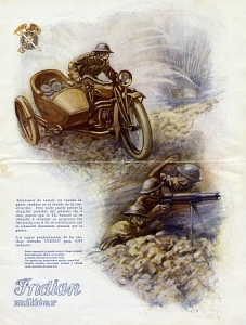 Preview: Indian Motorrad Prospekt Typ Militär Military 8 Seiten  1919 in-p19