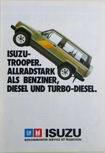 Izuzu Trooper  Brochure 12 Pages 1984 izu-t-op842