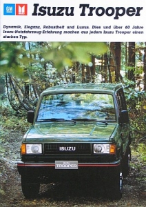 Izuzu Trooper Brochure 12 Seiten 1987 izu-t-op872