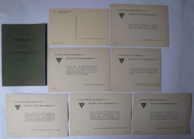 Preview: Junkers Werke Dessau Postkarten + Betriebsordnung Konvolut 1934 jun-kon34