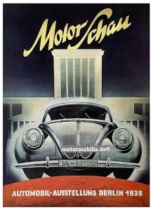 KDF Wagen  VW Käfer Plakat  Automobilaustellung 1939