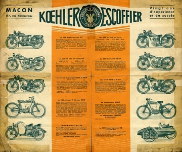 Preview: Koehler Escoffier Motorrad Prospekt 8 Seiten  1931 ke-p31