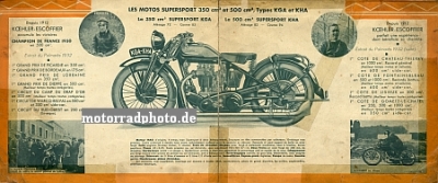 Preview: Koehler Escoffier Motorrad Prospekt 8 Seiten  1931 ke-p31