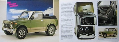 Preview: Lada Niva Cabrio Geländewagen Prospekt 4 Seiten 1983 lad-op83 Preview: Lada Niva Cabrio Geländewagen Prospekt 4 Seiten 1983 lad-op83