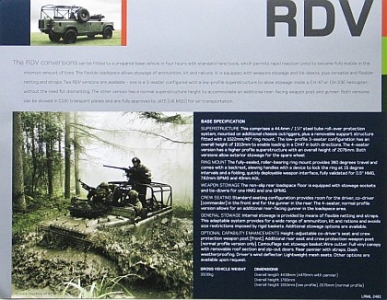 Preview: Landrover Defender RDV Army Brochure single sheet 2 Pages 2003 lr-df-op03