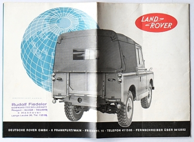 Landrover Serie II  Brochure 8 Sides 1963   lr-op63