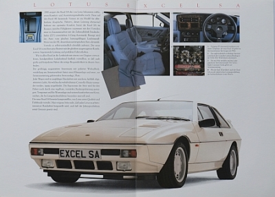 Preview: Lotus Automobil Prospekt Typ Excel S.E./S.A. 1988  lot-op881 Preview: Lotus Automobil Prospekt Typ Excel S.E./S.A. 1988  lot-op881