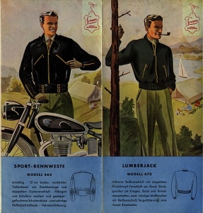 Motorrad Bekleidung Prospekt  Lywana 1955  lywa-p55