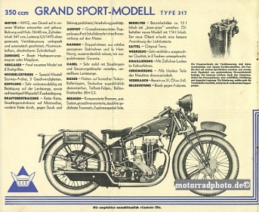 MAG Motosacoche Motorrad Prospekt 1930  mag-p30