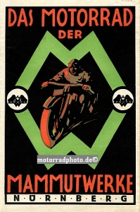 Mammut Motorcycle Poster  ca. 1926    mam-po01