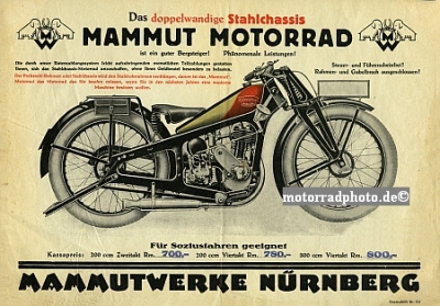 Mammut Motorcycle Poster  appx. 1929   mam-po03