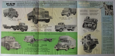 Preview: MAN LKW Export Prospekt 6 Seiten  1952  man-52