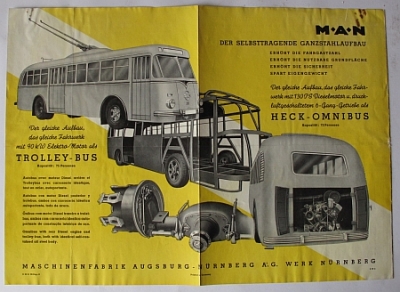 Preview: MAN LKW Export Prospekt 6 Seiten  1952  man-52