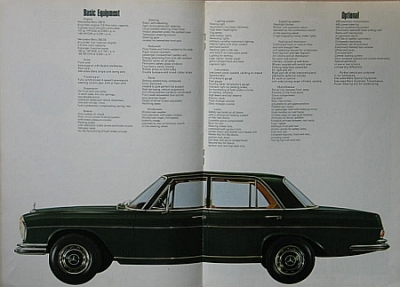 Preview: Mercedes Benz Prospekt Typ 280S-SE USA 12.1967 mb-p673