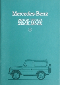 Mercedes Benz Offroad Brochure 52 Pages 8.1983  mb-g-op83