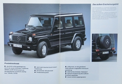 Preview: Mercedes Benz Offroad Dealer Sales Brochure 16  Pages 1989 mb-g-op89