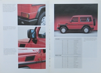 Preview: Mercedes Benz Offroad Dealer Sales Brochure 16  Pages 1989 mb-g-op89