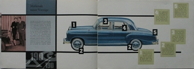 Preview: Daimler Benz Prospekt Typ 190/W 121 1958  MB-op581