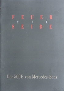 Mercedes Benz Prestige Brochure Typ 500E 1989  MB-op891