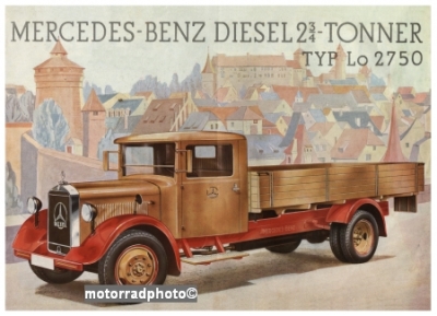 Mercedes Benz Truck Poster Type Lo 2750  Layout 1936 mb-po02-36