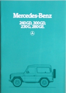 Mercedes Benz G Model Offroad Brochure  56 Pages 8.1981 mb-g-op81