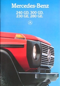 Mercedes Benz G Modell Geländewagen Prospekt 26 Seiten  1986 mb-g-op86