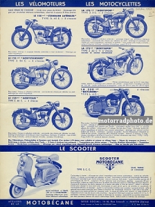 Preview: Motorbecane Motorrad Prospektblatt 2 Seiten  1953  mobe-p53