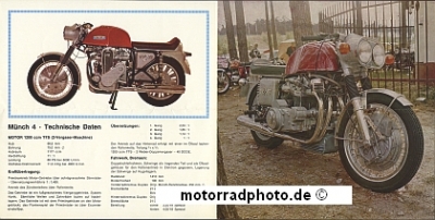 Preview: Münch Motorrad Prospekt  TTS 1200 4 Seiten 1966   mü-op66