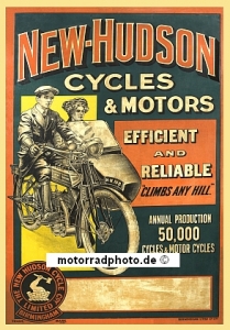 New Hudson Motorcycle Poster Layout  1922  nh-po01