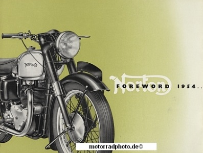 Preview: Norton Motorrad Prospekt 14 Seiten 1954  no-p54