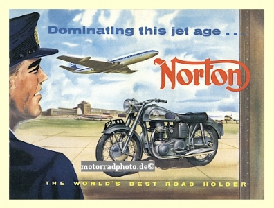 Norton Motorcycle Poster  1958        no-po02