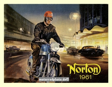 Norton Motorcycle Poster  1961         no-po03