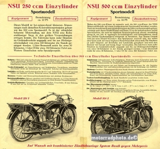 Preview: NSU Motorrad Prospekt 8 Seiten  1929 nsu-p29-1