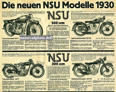 Preview: NSU Motorrad Prospekt 8 Seiten 1930 nsu-p30-4