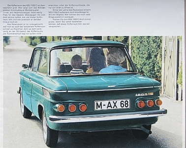 Preview: NSU Automobil Prospekt Typ 1000 C 1968  nsu-aop681
