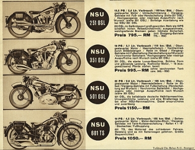 Preview: NSU Motorcycle Brochure 6 Pages 1936 nsu-p36-4