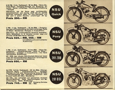 Preview: NSU Motorcycle Brochure 6 Pages 1936 nsu-p36-4