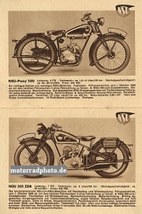Preview: NSU Motorcycle Brochure 16 Pages 1939 nsu-p39-1