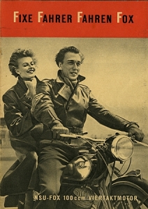 NSU Motorcycle Brochure Fox 16 Pages 1954 nsu-p54-1