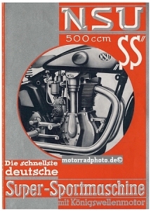 NSU Motorcycle Poster SS 500 Layout 1931   nsu-po16