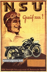 NSU Motorrad Plakat  Entwurf  1930   nsu-po33